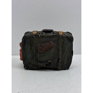 Boyds Bears Resin Miniature Vintage Suitcase Figurine Collectible With Travel De